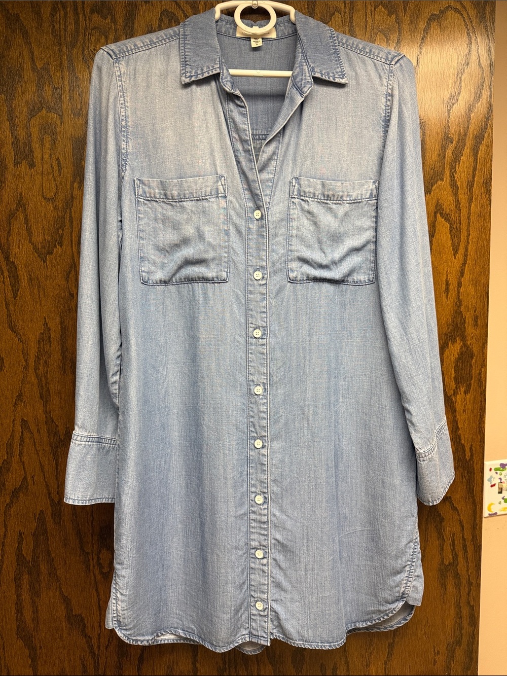 Cloth & Stone chambray tencel shirt dress S